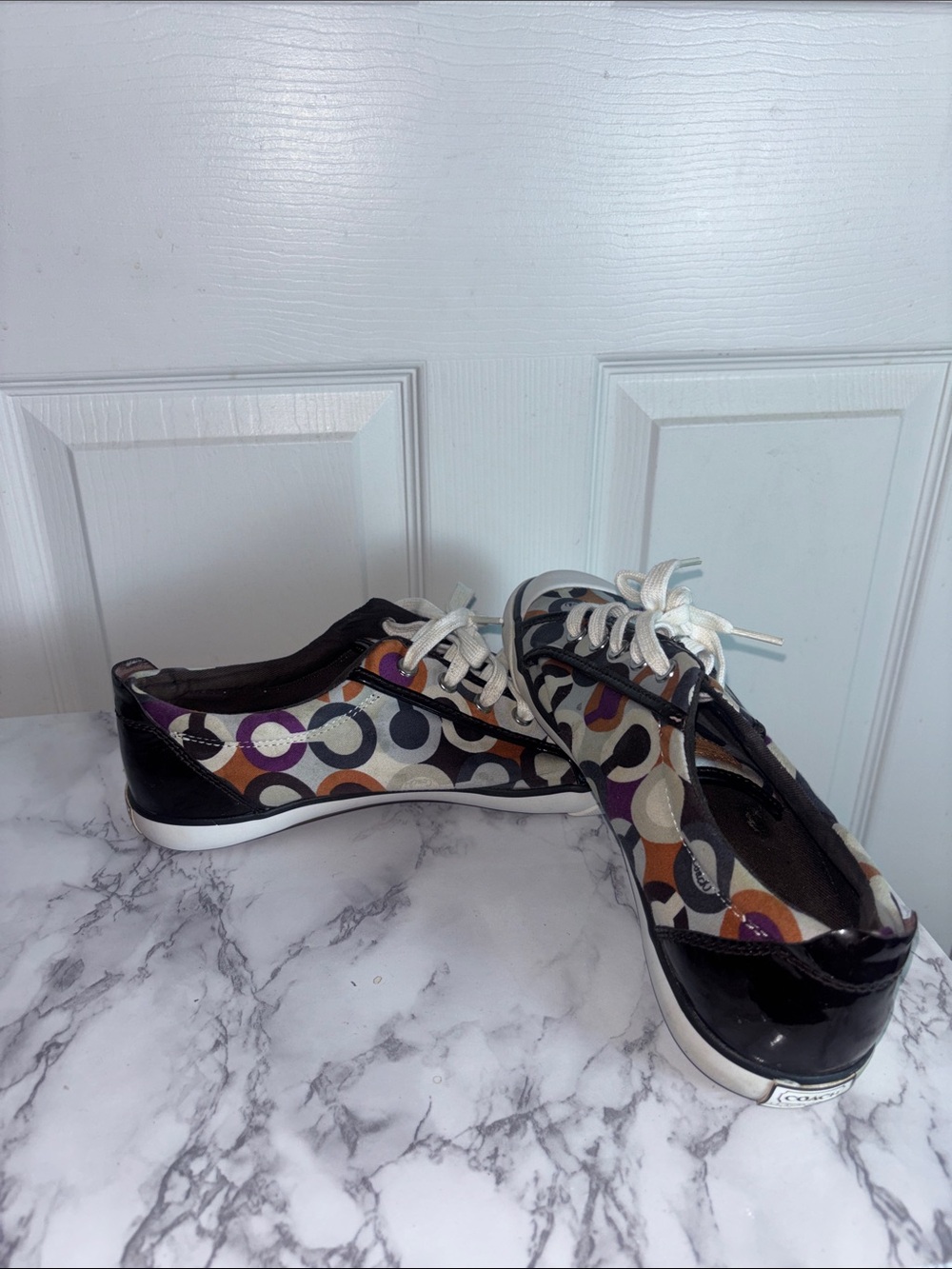 Women’s Coach Est. 1941 Multicolor Signature Print Lace-Up Sneakers Size 11 - Picture 7 of 13